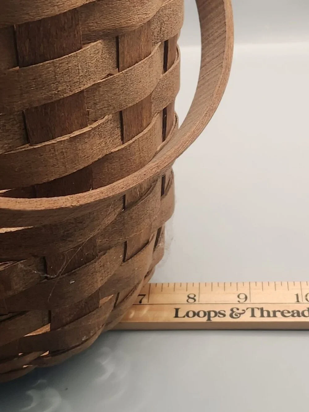 intage Longaberger basket, likely from the early 1990s, features a distinctive r